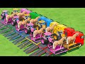 Work With Colors | Animal &amp; New Holland Tractor Transport With Truck In Fs22 | Farming Simulator 22 