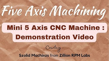 Five Axis Machining : Mini 5 Axis CNC Machine : Demonstration Video