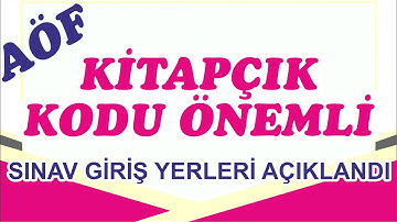 AÖF Sınav Giriş Yerleri Açıklandı Vize - Final Şehir Değiştirme Son Günler