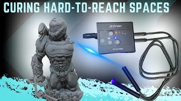 Cure hard to reach spaces for resin 3D prints with Phrozen3d Cure Beam