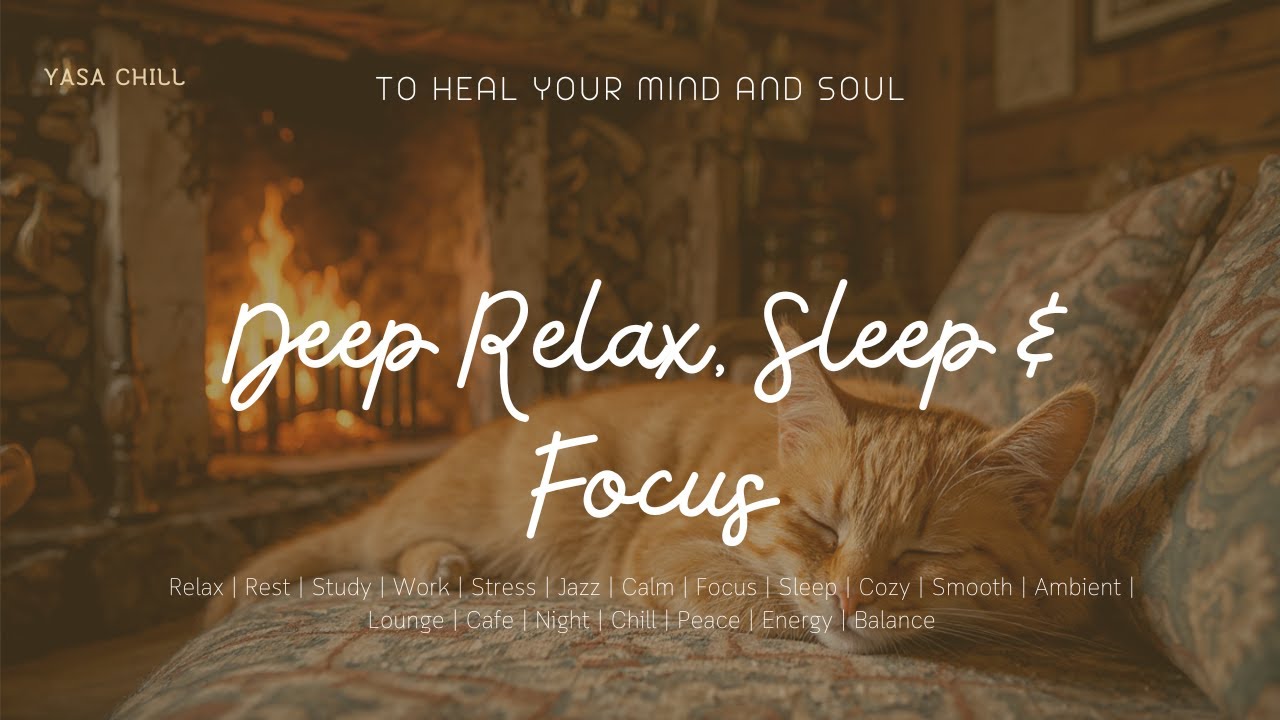 Cozy Jazz with Sleeping Cats 🐱 | Calm Night Jazz for Deep Relax, Sleep & Focus