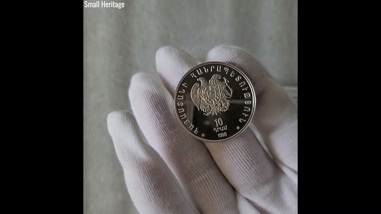 10 DRAM 1998 10th Anniversary Of Earthquake, Armenia, SILVER COIN PROOF 999