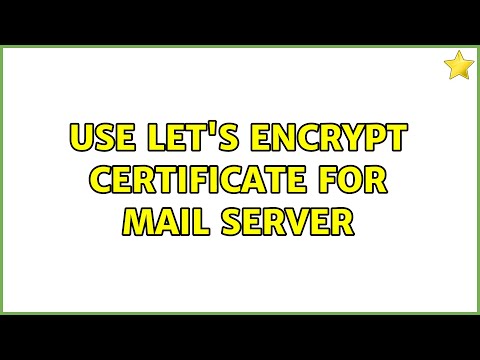 Use Let's Encrypt certificate for mail server