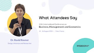 Testimonials from RTECONF Participants | Dr. Ravid Rovner, Design, Historian and Researcher