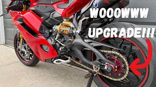 2025 Ducati Panigale V2 S Upgrade!! - New DBK Rear Sprocket/Carrier/Chain/Swingarm -