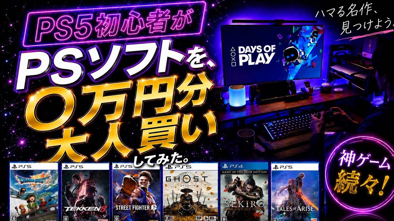 PS5初心者がプレステソフトを◯万円分大人買いしてみた。 - YouTube