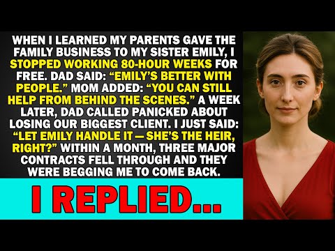 When I Learned My Parents Gave The Family Business To My Sister I Stopped Working 80 Hour Weeks For 
