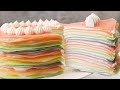 Rainbow Mille Crepe Cake | 彩虹千层蛋糕 | 梦幻般的美