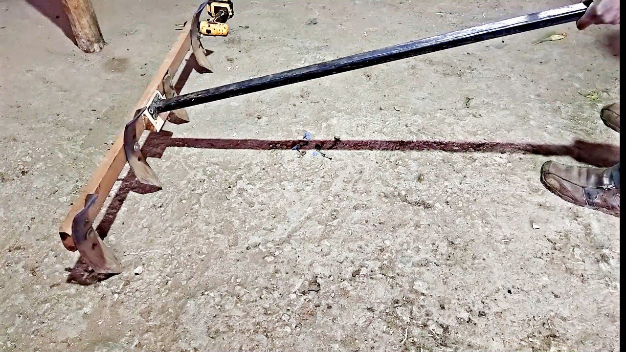 Designing a garden Row making tool from Scrap wood & Metal. - YouTube
