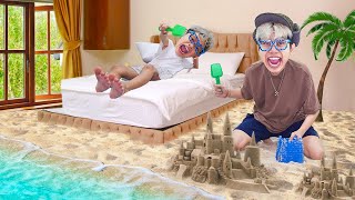 Mengubah KAMAR Menjadi PANTAI Di Dalam Rumah, Frost Diamond Bikin ISTANA PASIR!!!