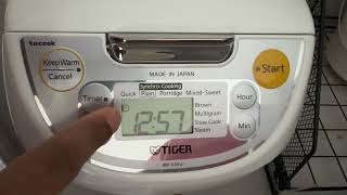 Tiger Rice Cooker JBV-S10U/18U How to change the clock - best way 30 seconds 