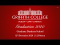 Griffith College Graduation 2020  |  Ceremony 2A  |  12th Dec, 12:00 noon