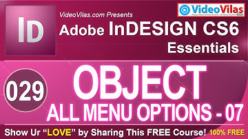 Adobe InDesign CS6 Tutorials (Telugu) - 29 - Object Menu Options Part 07