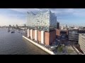 Hamburg Elbphilharmonie and Hafencity Aerial View 4k