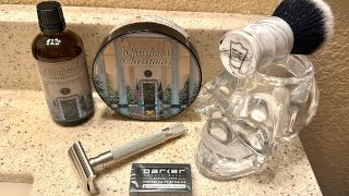 New- Whitehouse Christmas Soap & Aftershave, Parker Semi-Slant DE Razor, Parker Brush & Blade. screenshot 4