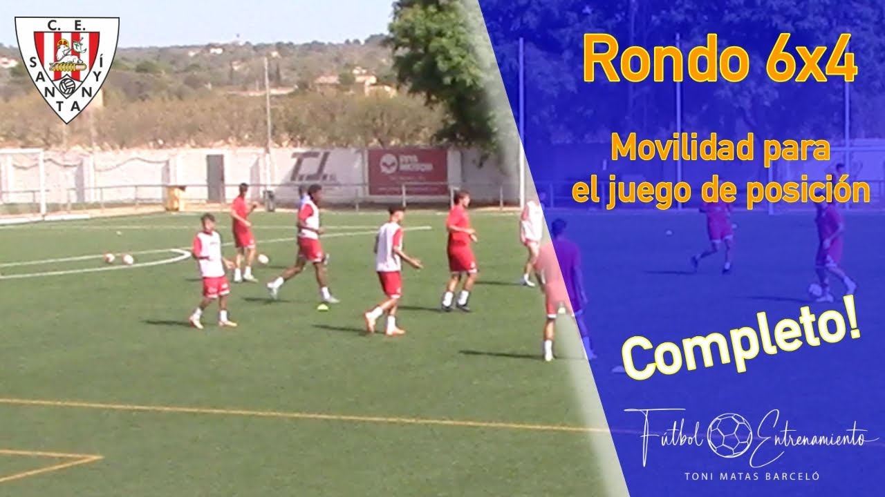 ⚽ Rondo Reducido 6x4 👍 Movilidad en Espacios Cortos para el Juego de Posición  ✅