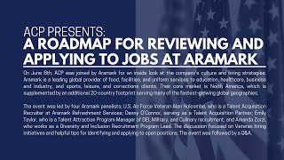 ACP Presents: A Roadmap for Reviewing and Applying to Jobs at Aramark