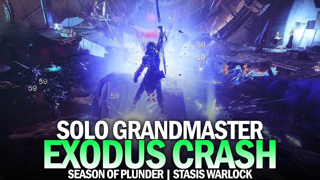 ⁣Solo Grandmaster Nightfall Exodus Crash (Stasis Warlock / No Boss Cheese) [Destiny 2]
