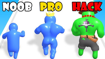 NOOB vs PRO vs HACKER - Blue Monster Run | Gameplay Walkthrough (Android,iOS)