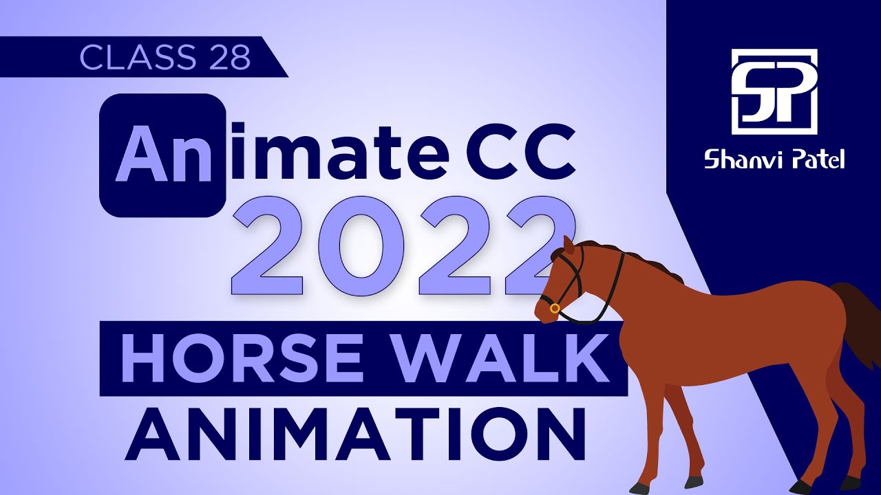 Adobe Animate CC 2022: Horse Walk Cycle | Animal Walk Cycle| Flash tutorial | 2d animation | Hindi