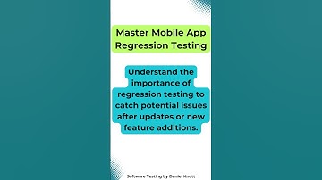 Master Mobile App Regression Testing #softwaretesting #mobiletesting