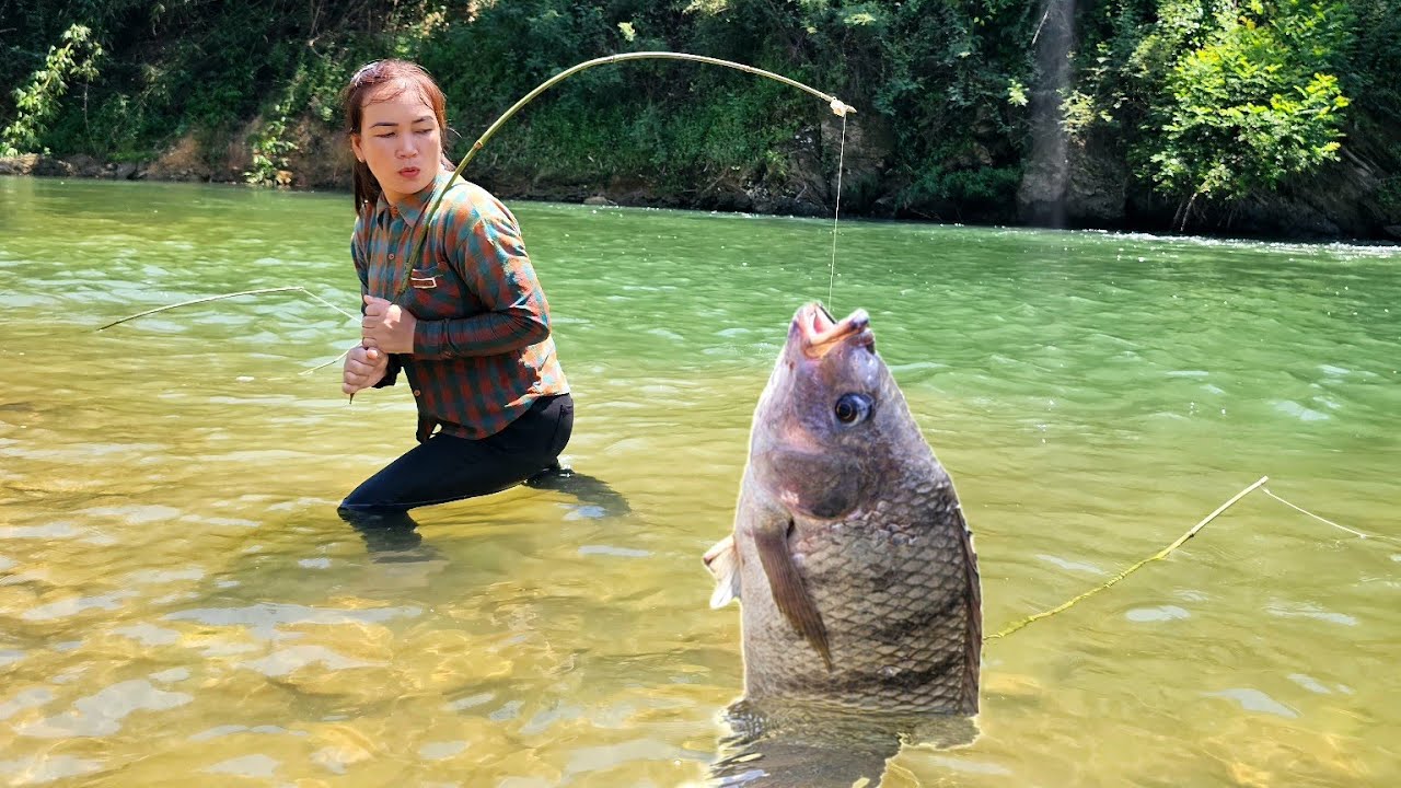 Luyen's fishing skills are amazing, a great achievement in my fishing day