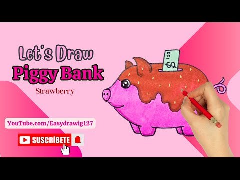How to draw piggy bank| Easy - YouTube