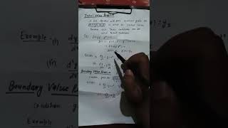 Initial value problem/Boundary value Problem #Ode#bscmaths #csirnet #mathematics #ytshortsvideo
