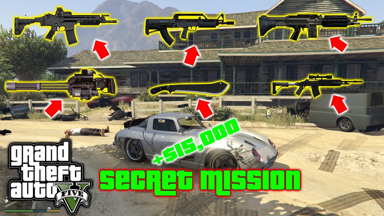GTA 5 Secret Side Mission 50 000 Weapons YouTube 