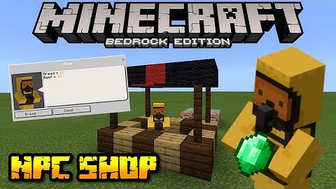 HOW TO MAKE A NPC SHOP IN MINECRAFT BEDROCK EDITION! (2021) USING EMERALDS!