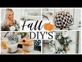 FALL DECOR DIY's (EASY!) 2019 🍁 FARMHOUSE STYLE FALL DECOR IDEAS🏡