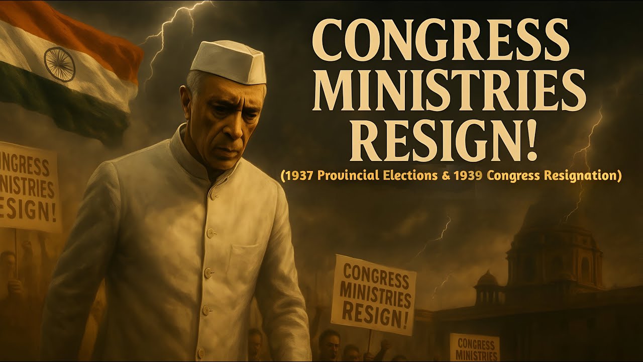 1937 Provincial Elections & 1939 Congress Resignation |  History for UPSC, PSC, SSC, Railway