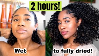 QUICKEST Braidout Ever (My Routine)! Shower- to FULLY dry in 2 hours!!| Natural hair X Curl Define