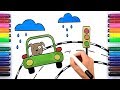 How to Draw a Cartoon Car and Street