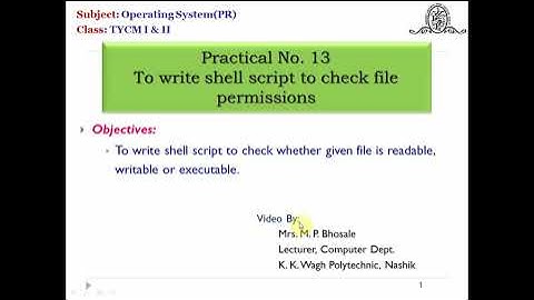 Shell Script to Check File Permission