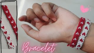 DIY bracelet || ❤🤍 || beautiful easy to DIY bracelet || @craft_with_MaggiE