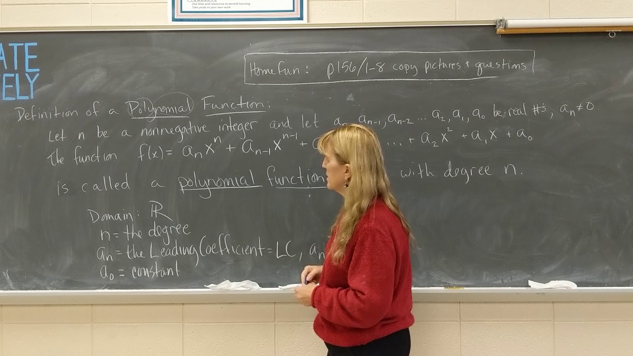 Intro to Polynomial Functions Part 1 - YouTube