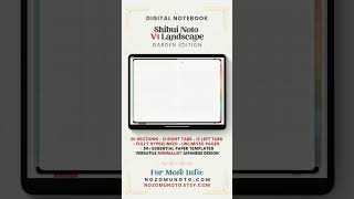 Shibui Noto V1 Landscape - #planner #goodnotes #study #college #journaling