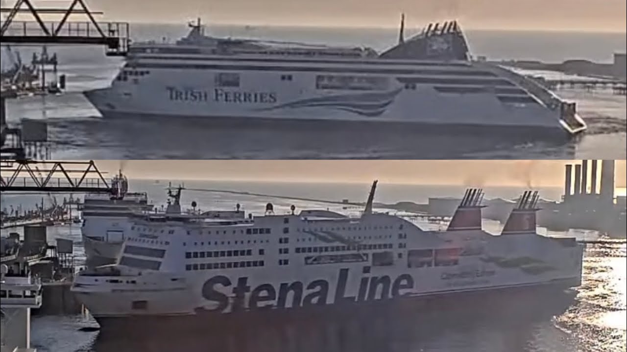 Stena line: M/S Stena adventurer & Irish ferries: M/S Ulysses in Dublin
