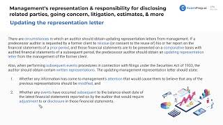 Updating the Representation Letter [CPA Prep]