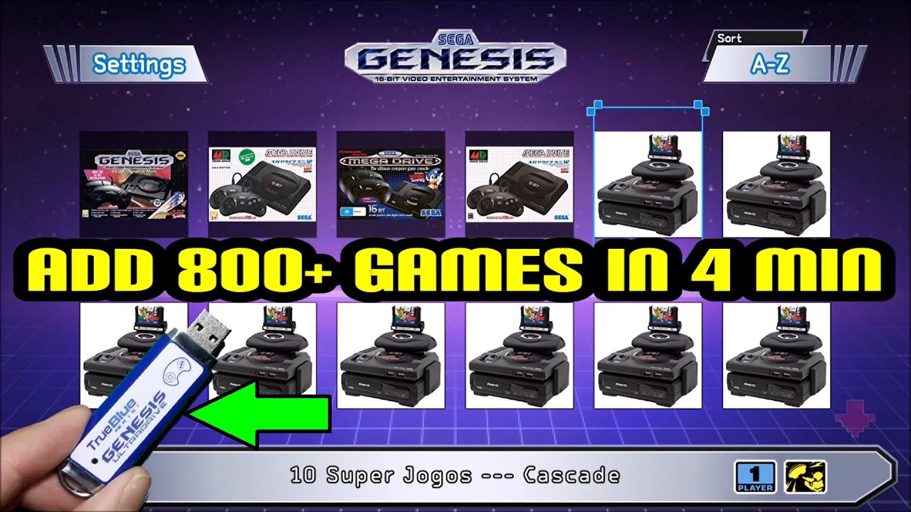 Add 800+ Games NOW to Sega Genesis Mini with True Blue Mini UltraDrive