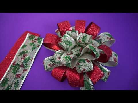 Como hacer moño de navidad facil