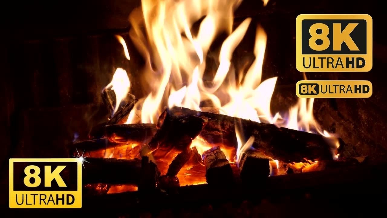 10 hours Relaxing Fireplace Crackling Burning Wood Sound to Fall Asleep ...