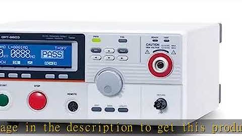 GW Instek GPT-9603 Withstanding Voltage/Insulation Resistance Tester, 100VA AC/DC Test Capacity