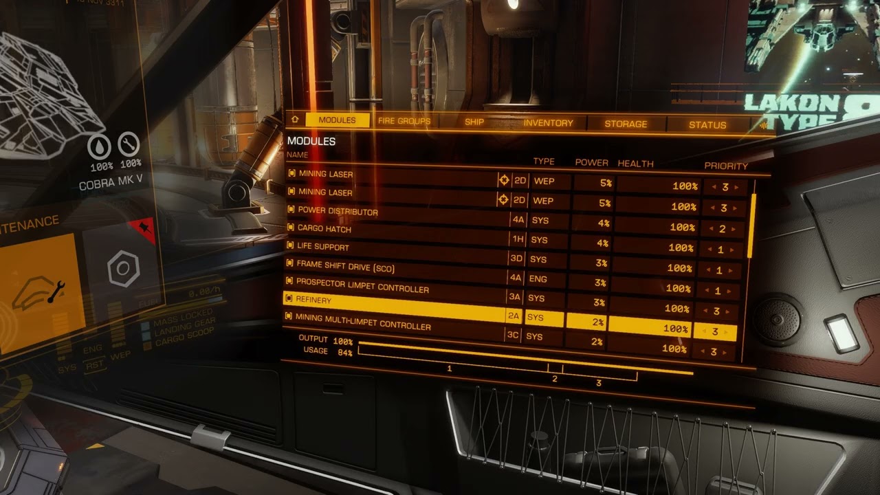 Cobra MKV Haz RES Mining for 50 -60 million Credits per hour