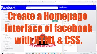 How to create a Facebook homepage interface with HTML and CSS