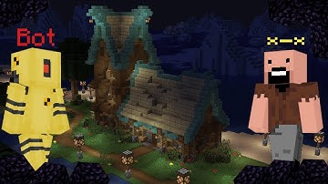 Minecraft - сделал бота для сноса колонн и укладки обсидианового пола - mineflayer