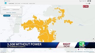 Thousands without power in El Dorado County