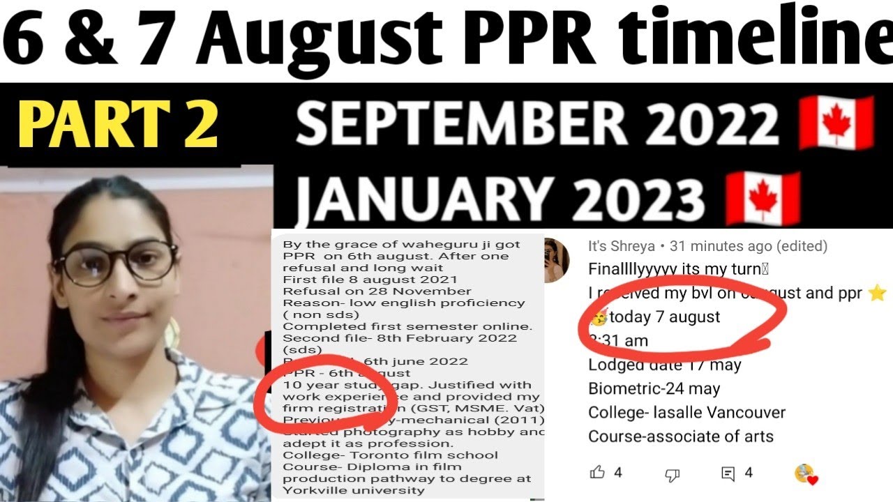 7 August PPR request timeline canada/today's ppr request timeline canada part 2/lets fly mannu.