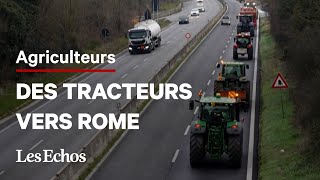 Des agriculteurs italiens en route vers Rome pour exprimer leurs revendications